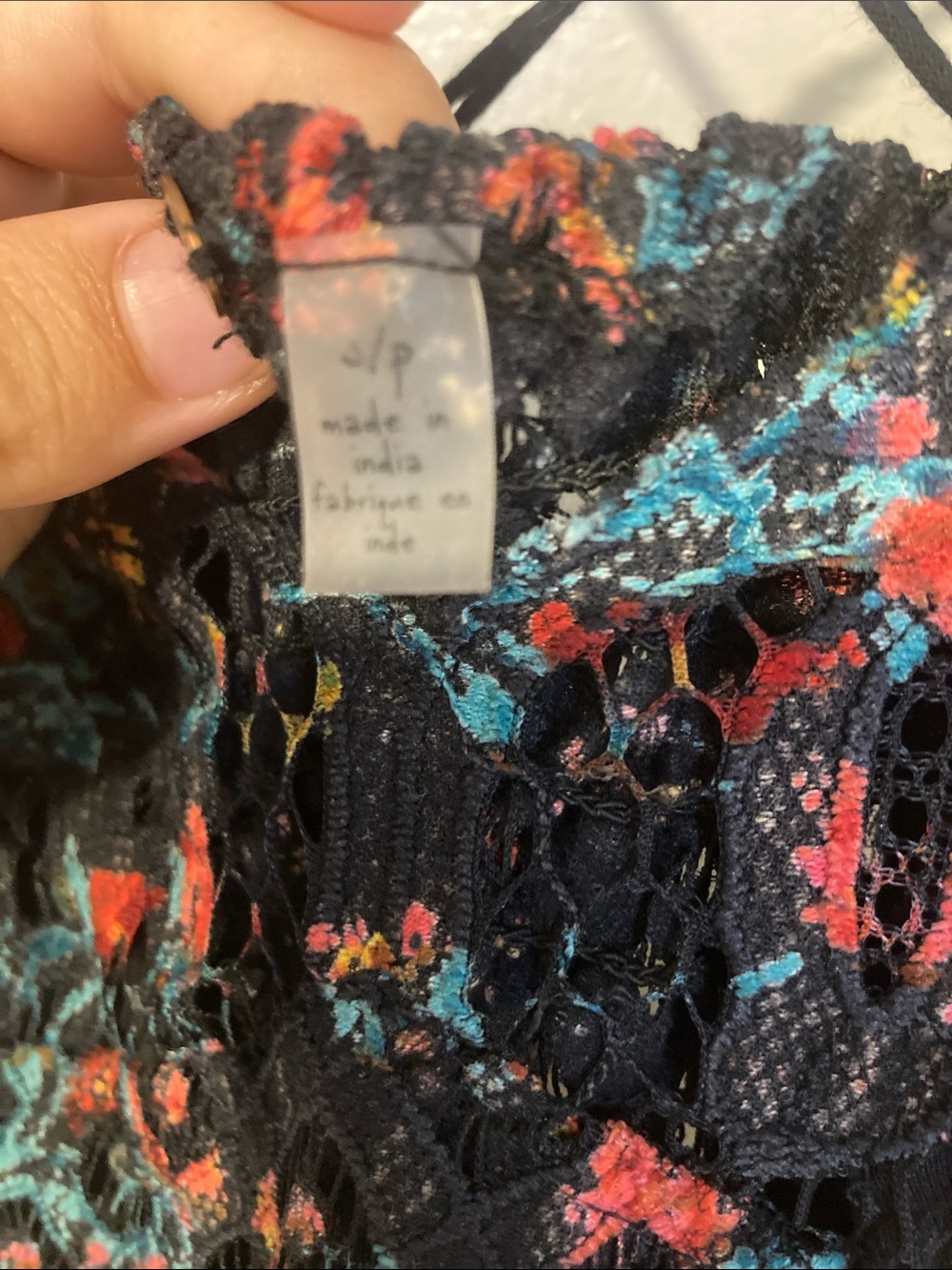 Black Floral Spaghetti Strap Sundress - Picture 2 of 4